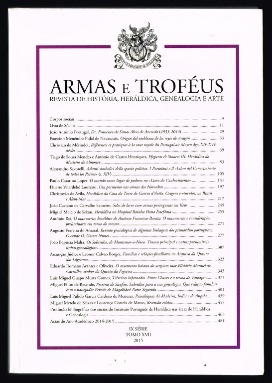 ARMAS E TROFUS - IX srie - tomo XVII